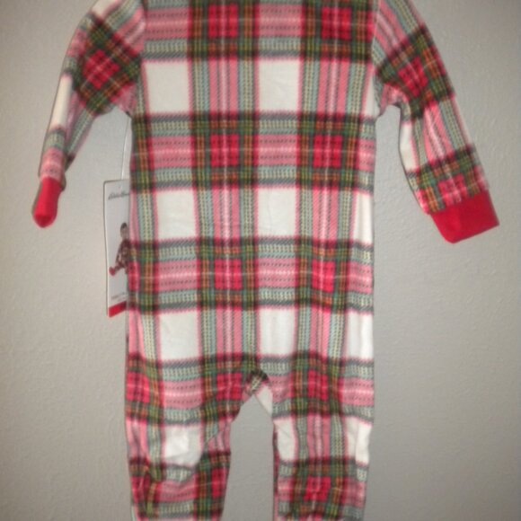 Eddie Bauer Baby Boy Size 9 Months Family Holiday Footed Pajama NWT - Picture 5 of 5